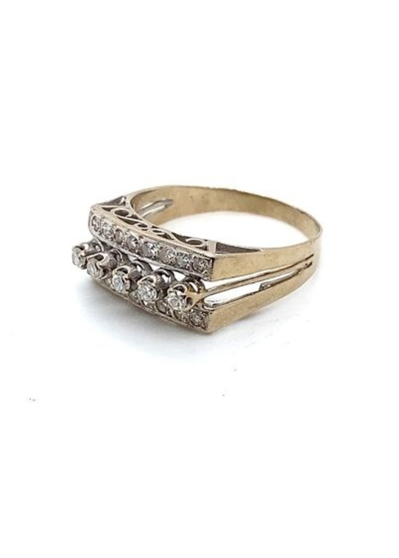 Vintage & Occasion Occasion ring Art-Deco met briljant