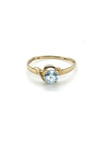 Vintage & Occasion Occasion 10k ring met aquamarijn - maat 17.5