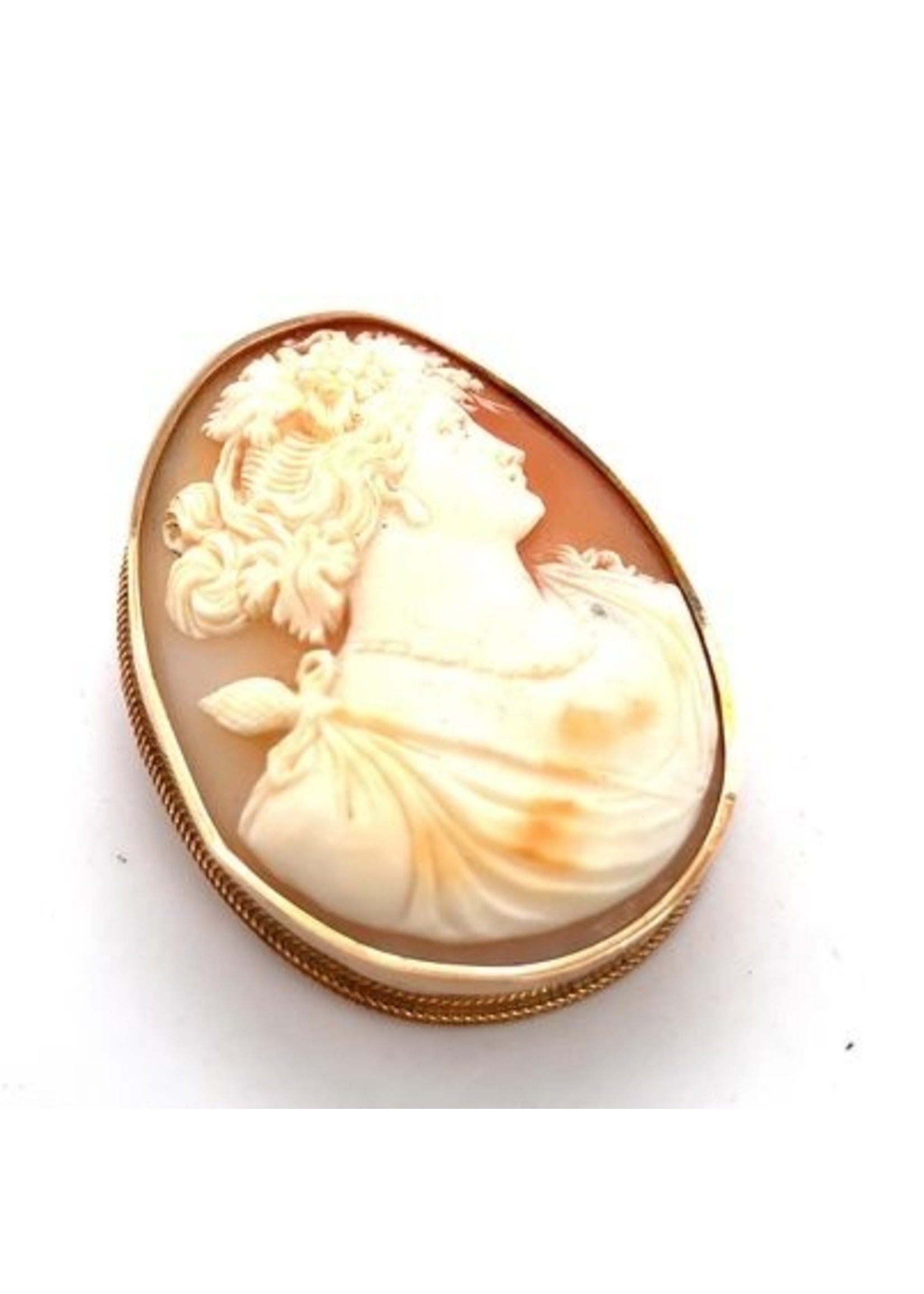 Vintage & Occasion Occasion gouden grote broche camee