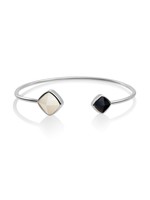 Sparkeling Jewels Edge Bangle - Mother of Pearl & Onyx