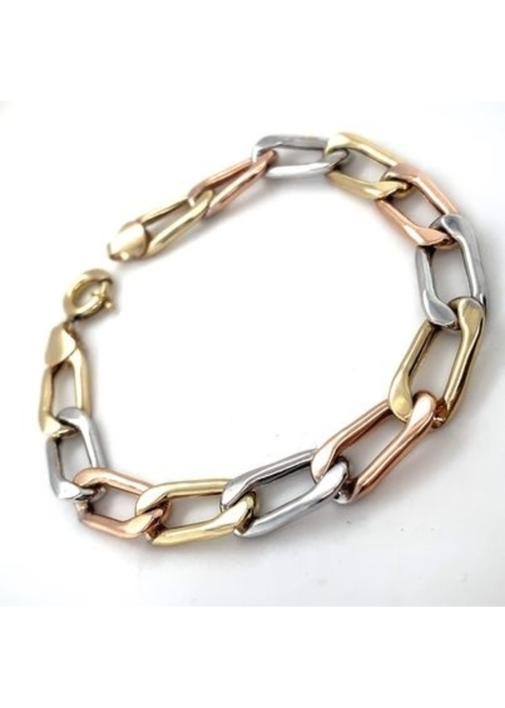 Cataleya jewels 14K tricolor gouden schakelarmband