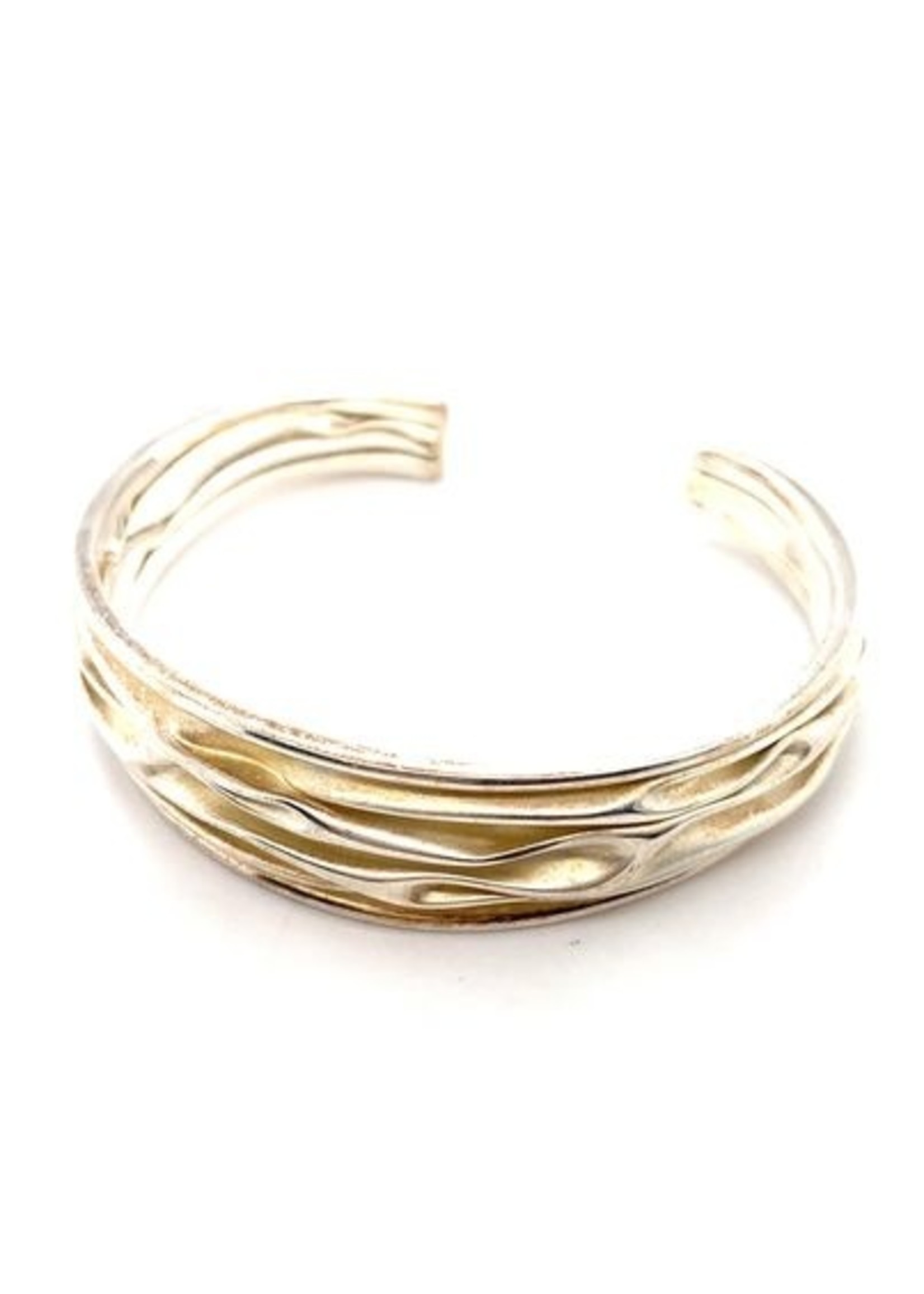 Vintage & Occasion Occasion zilveren gevouwen bangle in nieuwstaat