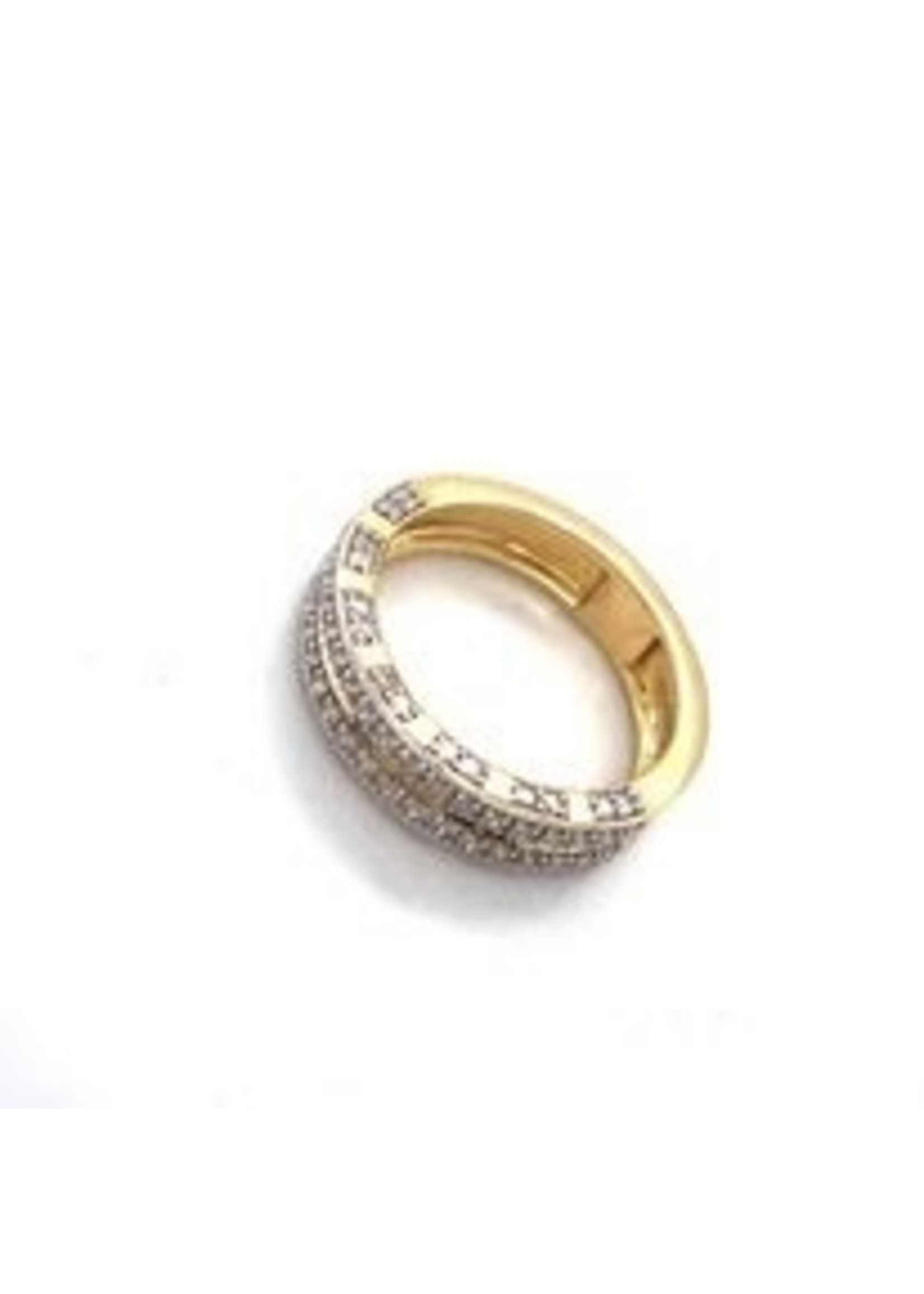 Vintage & Occasion Occasion geelgouden ring pavé gezet met 0.55ct diamant G-H/SI