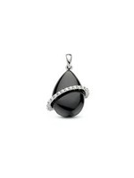 Cataleya jewels Zilveren hanger onyx en zirkonia