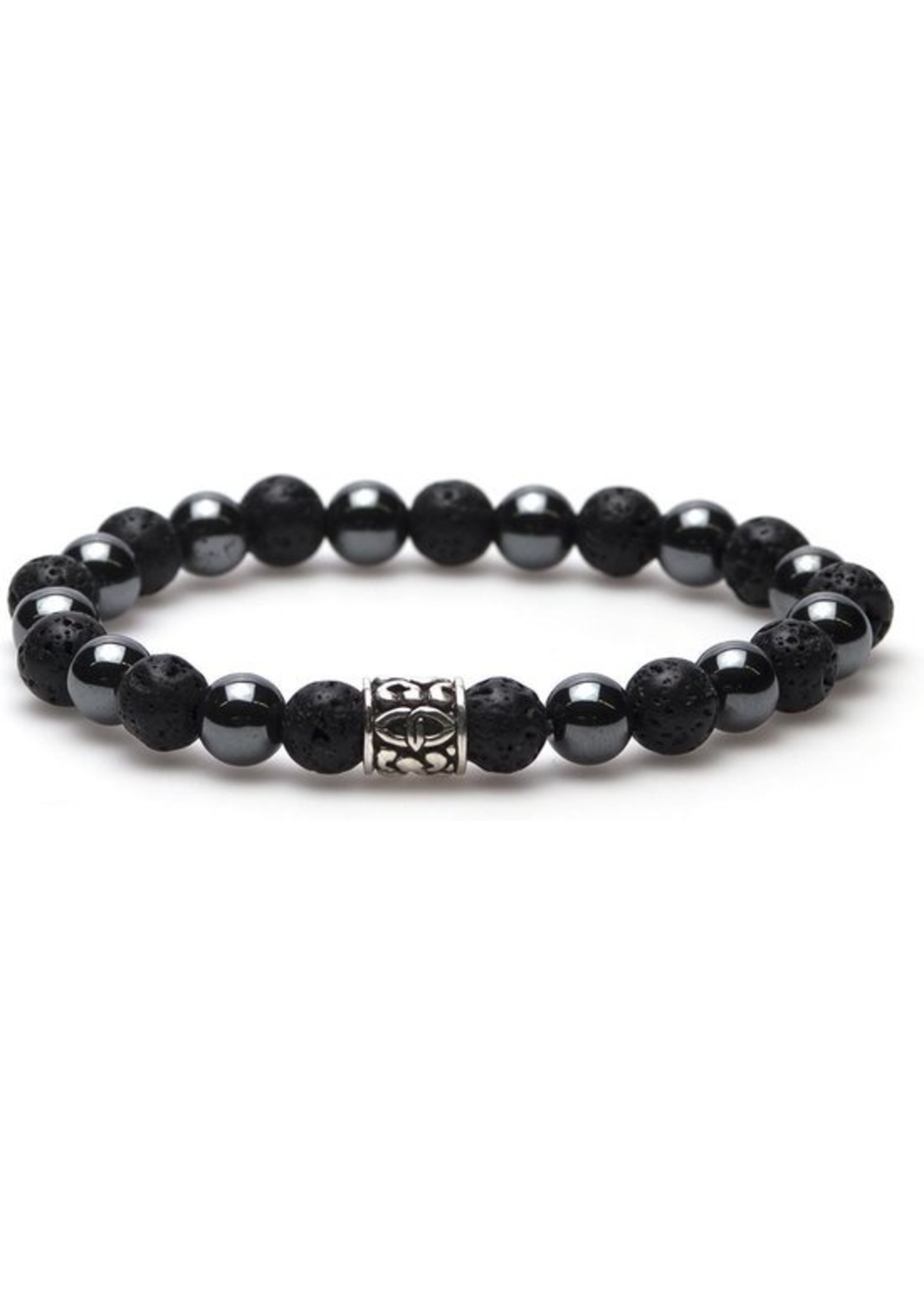 Karma Karma Armband 'Black Panther silver logo bead' 86458