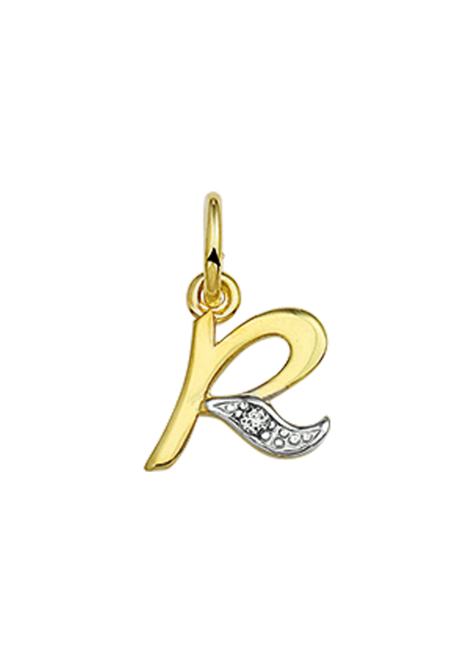 Cataleya jewels Gouden letter diamant 0.01ct h p1