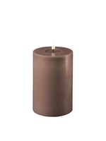 home art de luxe DELUXE HOMEART LED CANDLE REAL FLAME MOCCA Ø10CM x 15CM