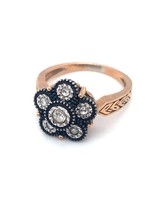 Vintage & Occasion Rosevergulde zilveren ring met zirkonia Otmaanse Style