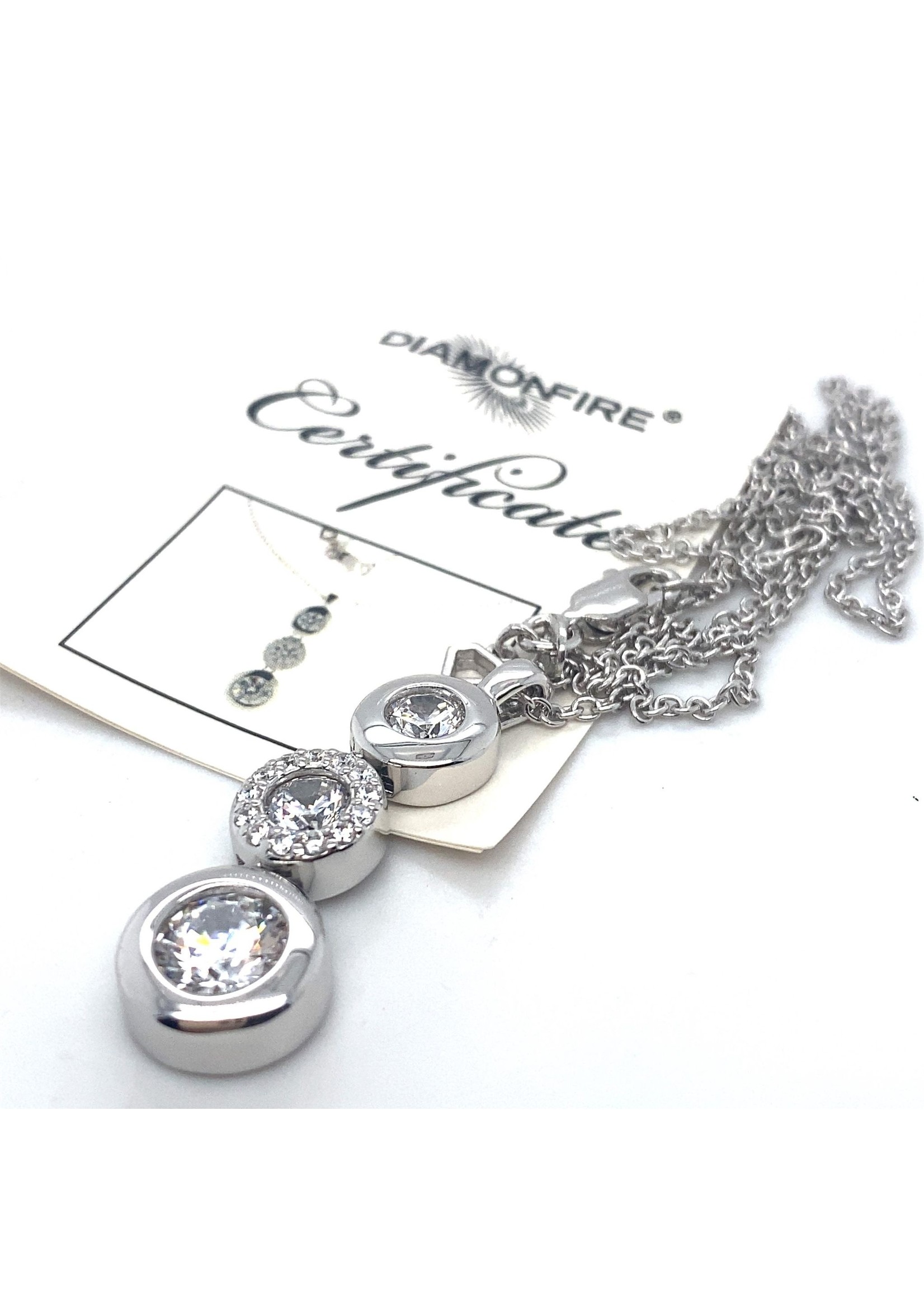 Diamonfire Zilveren collier met hanger Diamonfire Classic