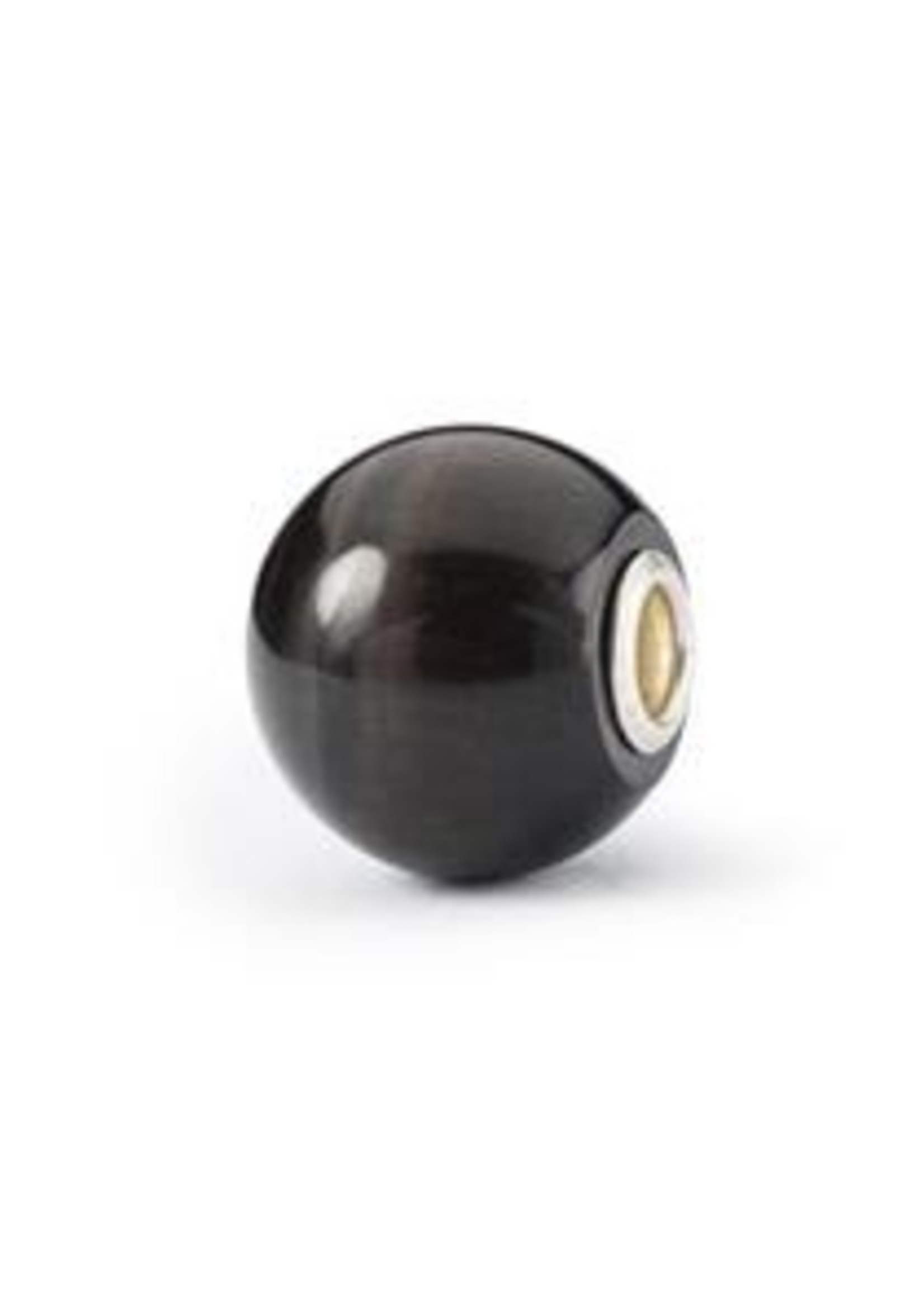 Trollbeads Trollbeads - Jumbo rond zwart kattenoog - TSTBE-10019