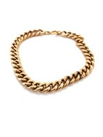 Vintage & Occasion Occasion rosegouden 14 k gourmet armband 21cm 7,5mm