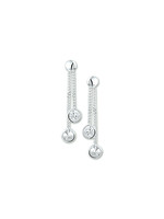 Cataleya jewels Zilveren oorhangers wit zirkonia