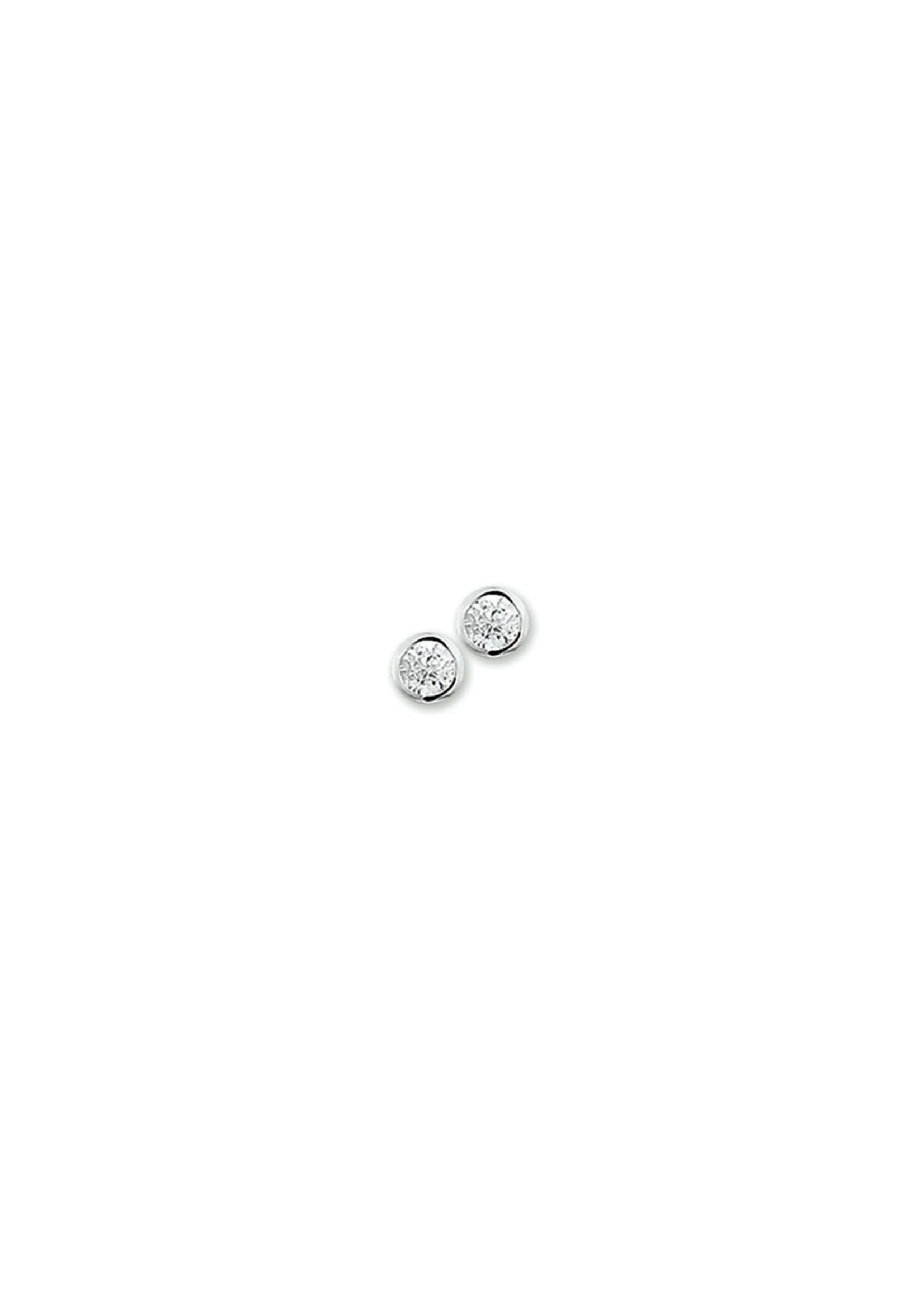 Cataleya jewels Zilveren oorknoppen zirkonia 3.5mm