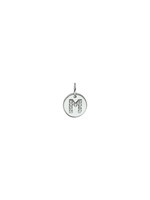 Cataleya jewels Zilveren hanger letter m zirkonia