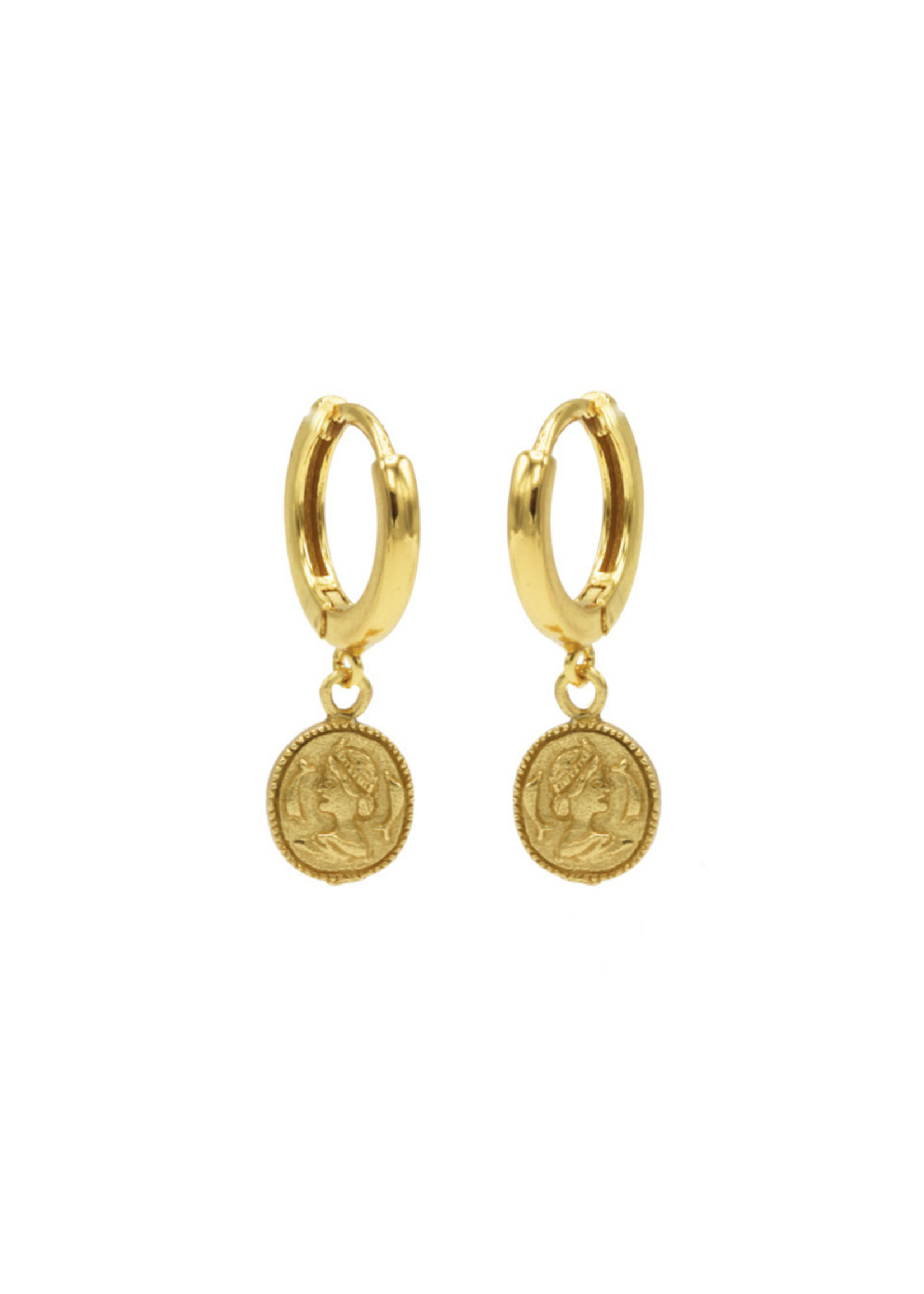 Karma Karma - Klap creool muntje goldplated