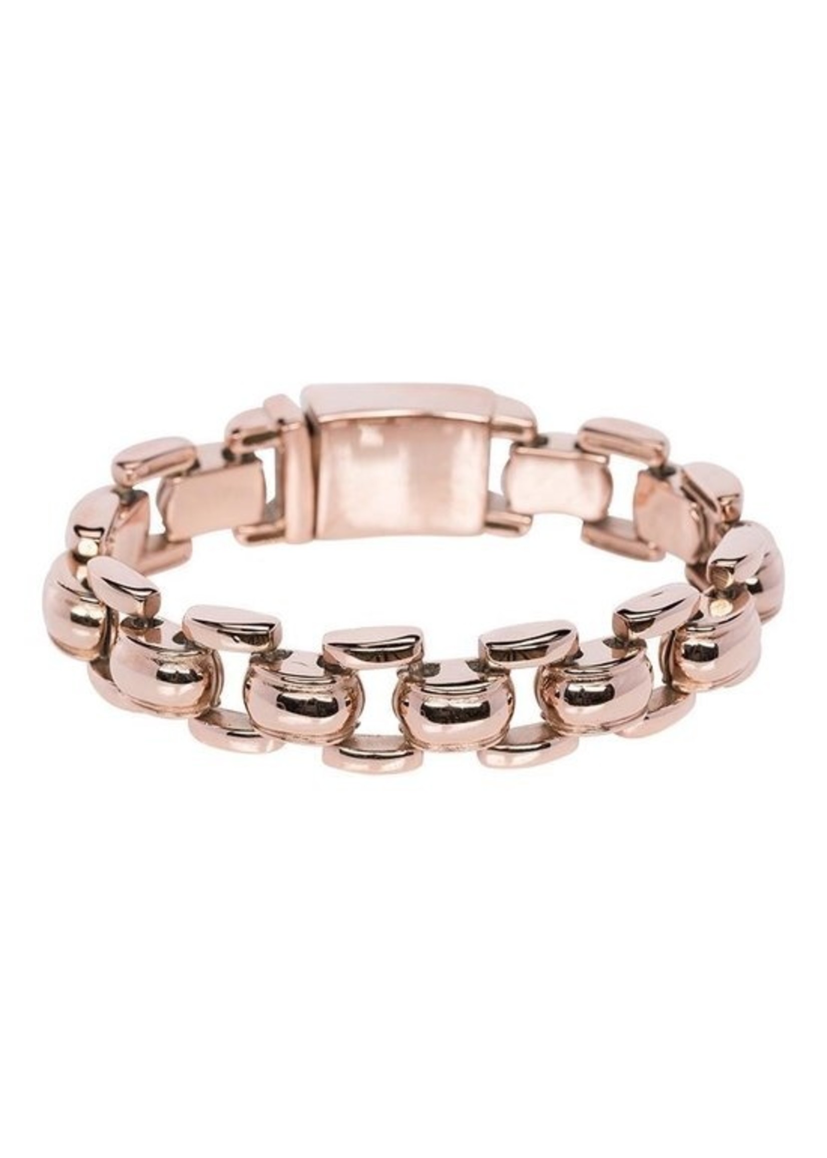 Ixxxi Ixxxi steel schakel armband Edelstaal Rose