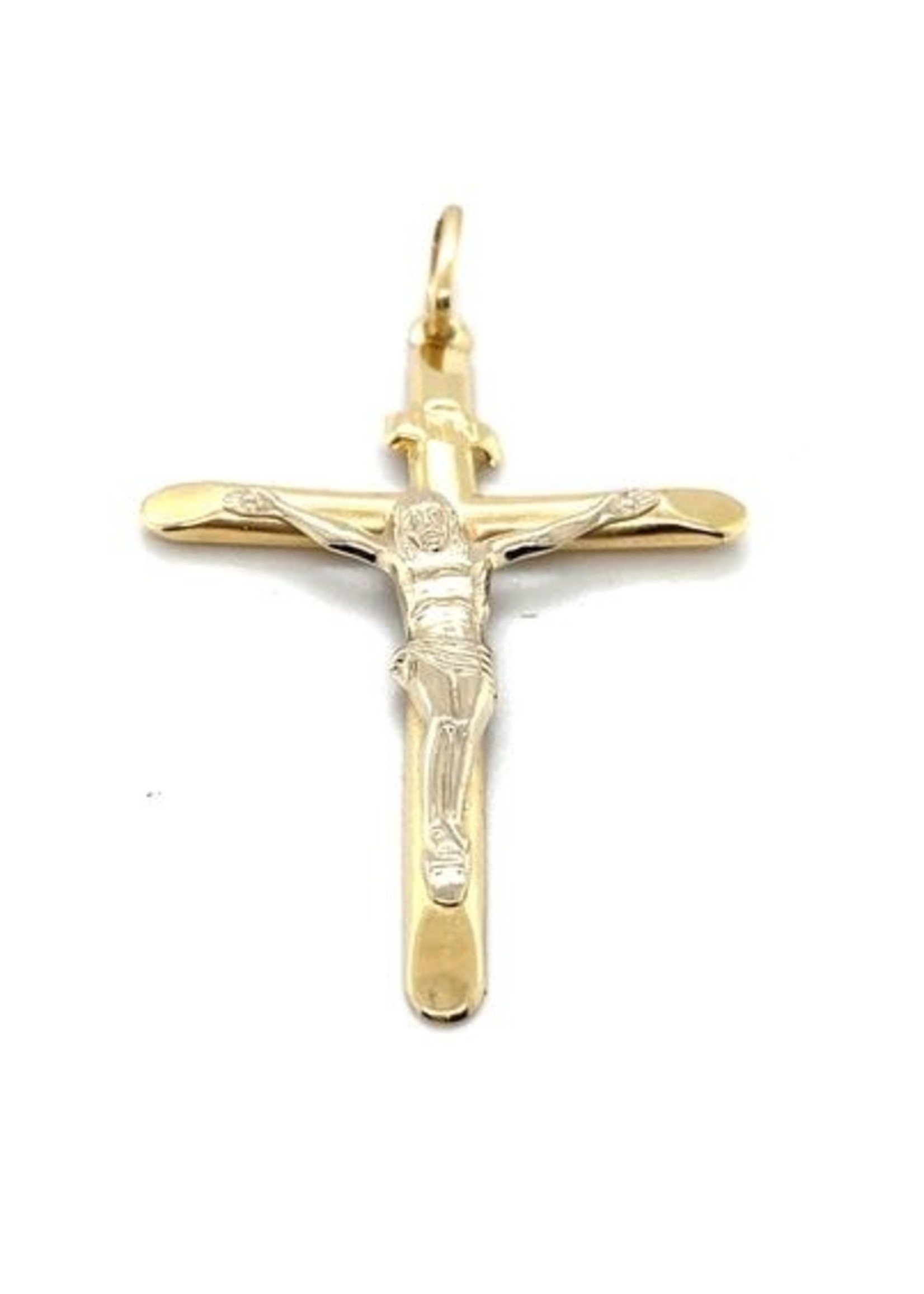 Vintage & Occasion Occasion gouden hanger kruis met Christus