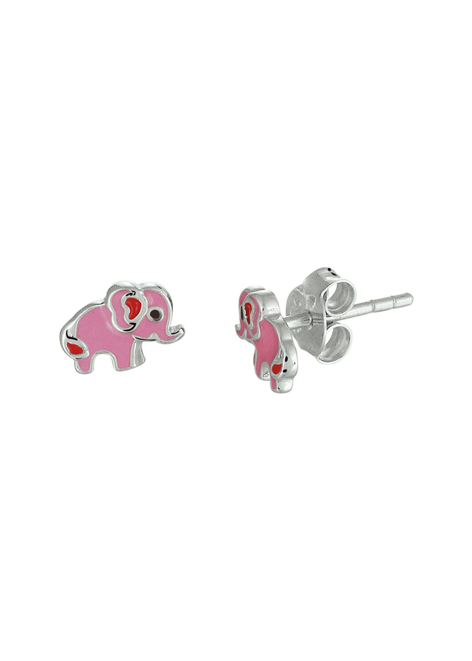 Cataleya jewels Zilveren oorknoppen olifant roze