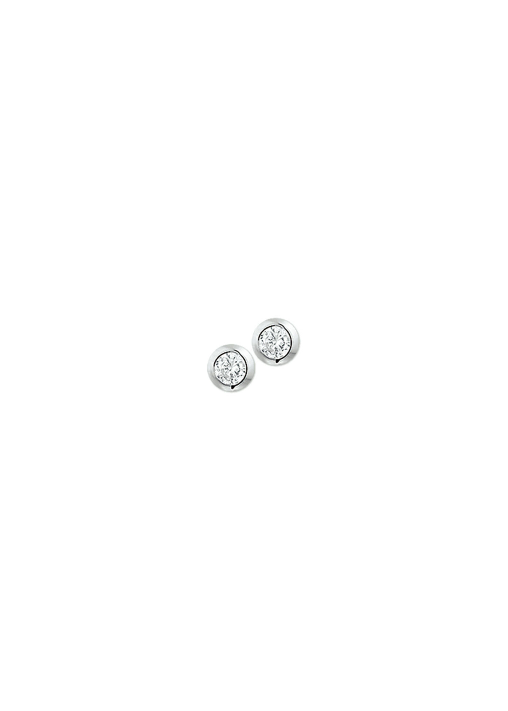 Cataleya jewels Zilveren oorknoppen zirkonia 4mm