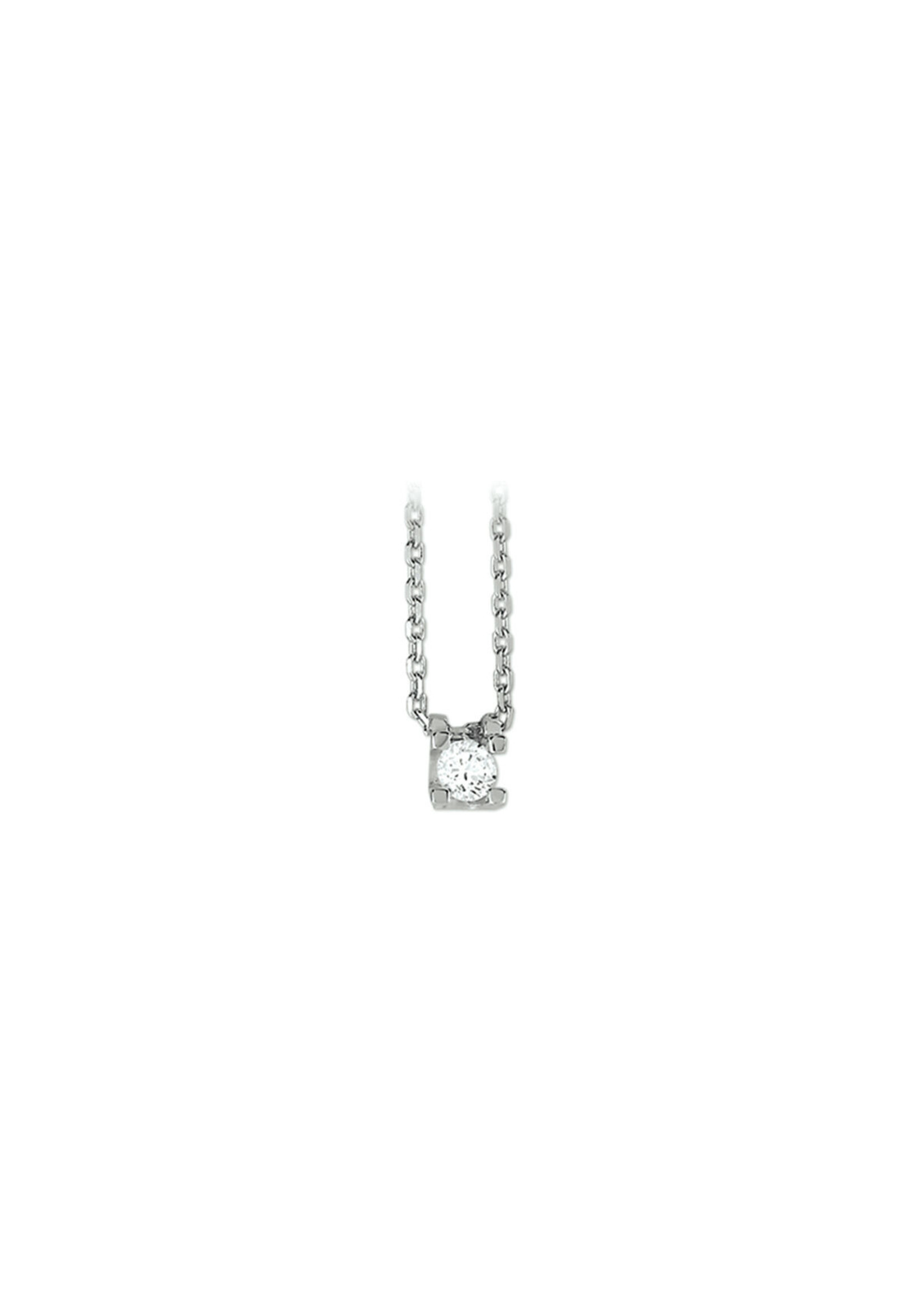 Cataleya jewels Zilveren collier zirkonia 41 + 4 cm 4 mm