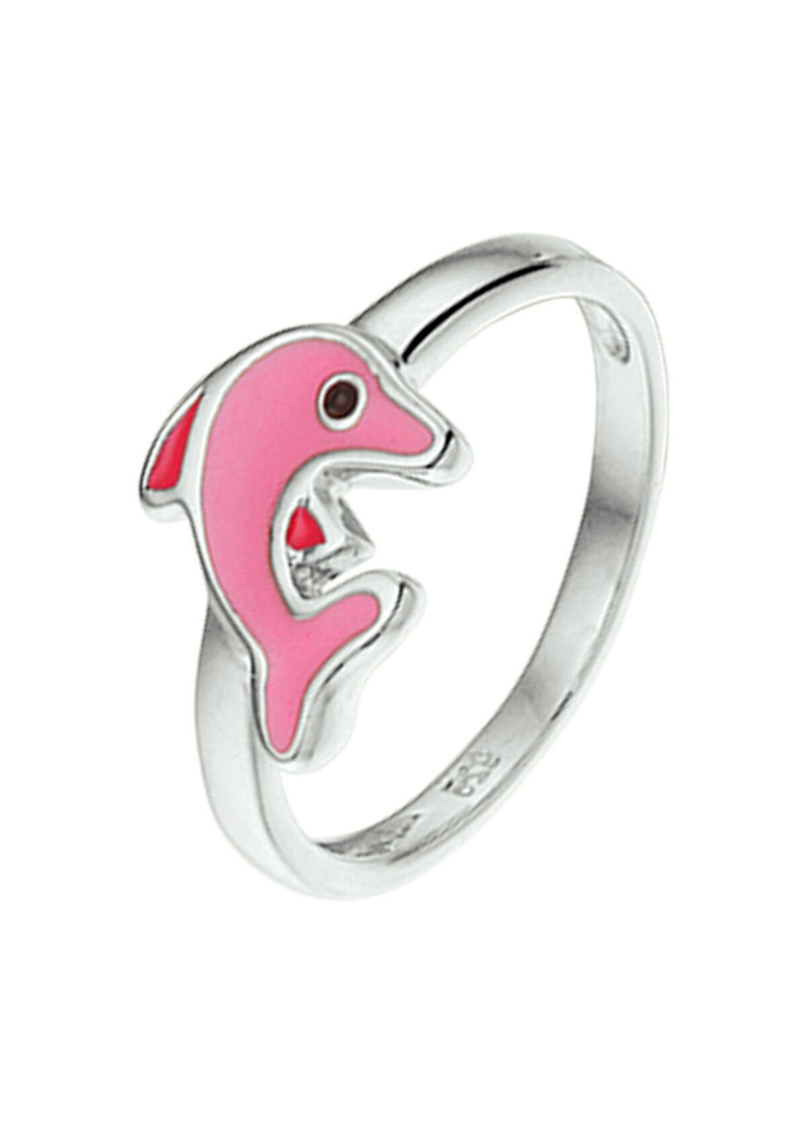 Cataleya jewels Zilveren ring dolfijn roze