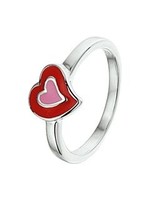 Cataleya jewels Zilveren ring hart rood roze