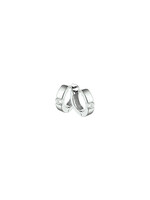 Cataleya jewels Zilveren klapoorringen zirkonia 12.5x3mm