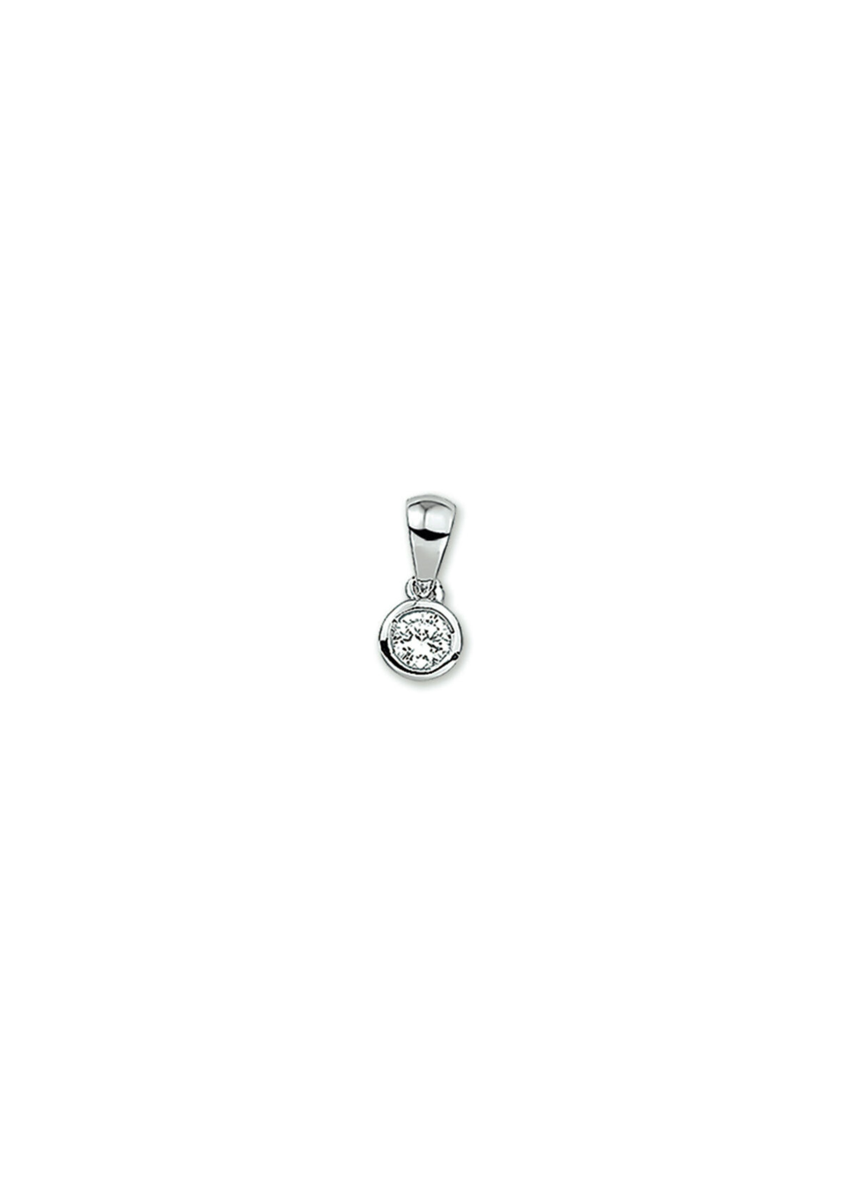 Cataleya jewels Zilveren hanger zirkonia 5.5mm