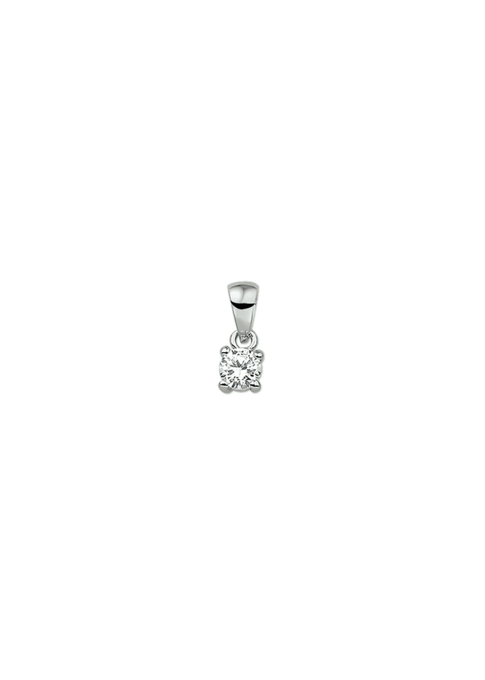 Cataleya jewels Zilveren hanger zirkonia 4.5mm
