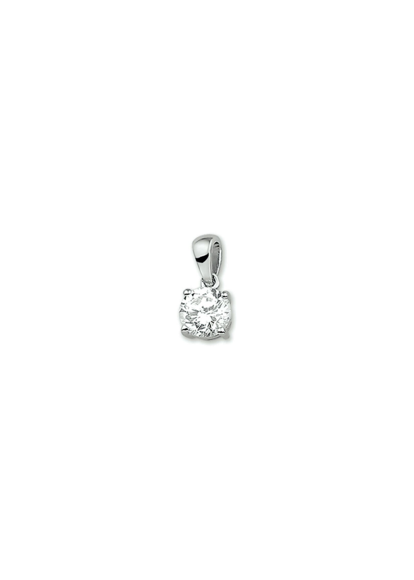 Cataleya jewels Zilveren hanger zirkonia 6.5mm