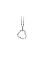 Cataleya jewels Zilveren collier hart zirkonia 41 + 4 cm