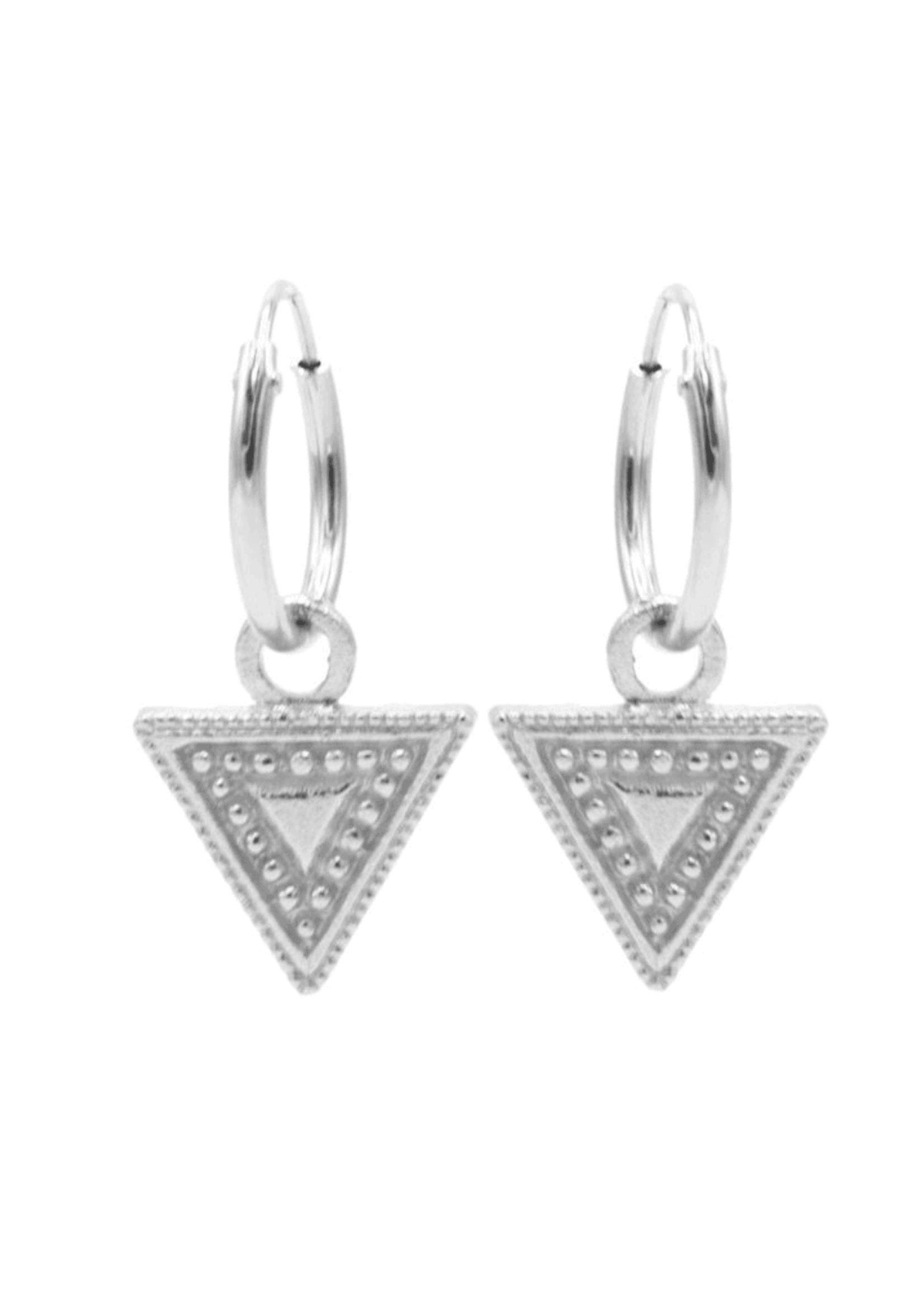 Karma Karma - Karma Hoops Symbols Dots Line Triangle Silver