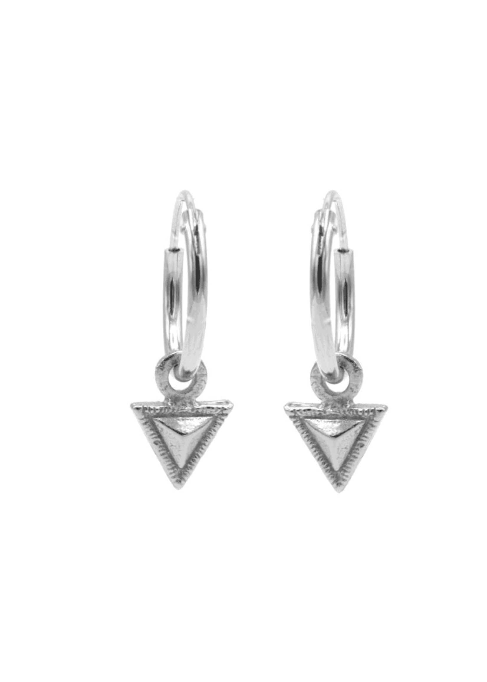 Karma Karma - Karma Hoops Symbols Tiny Triangle Silver