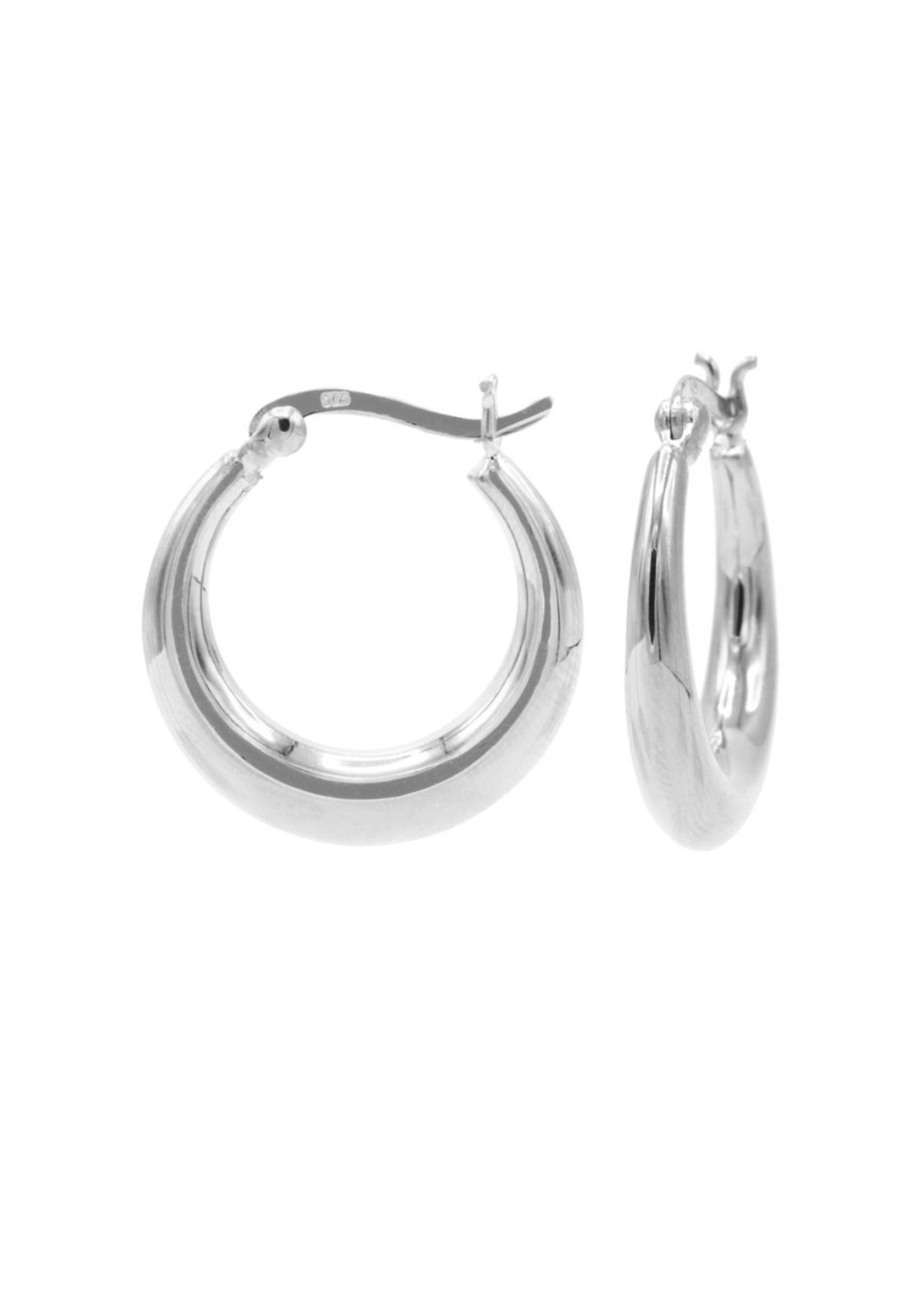 Karma Karma - Karma Plain Drop Hoops Silver MEDIUM