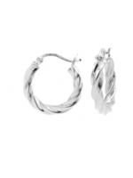 Karma Karma - Karma Plain Hoops Twist and Turn MEDIUM Silver