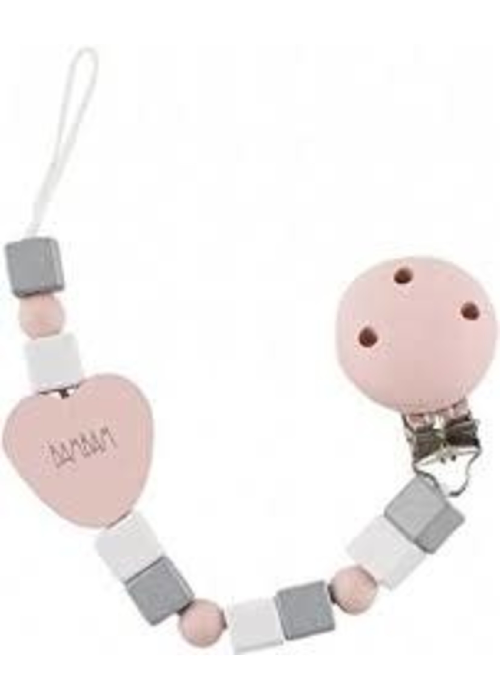 bambam BamBam spenenclip met hart - Roze - Baby cadeau