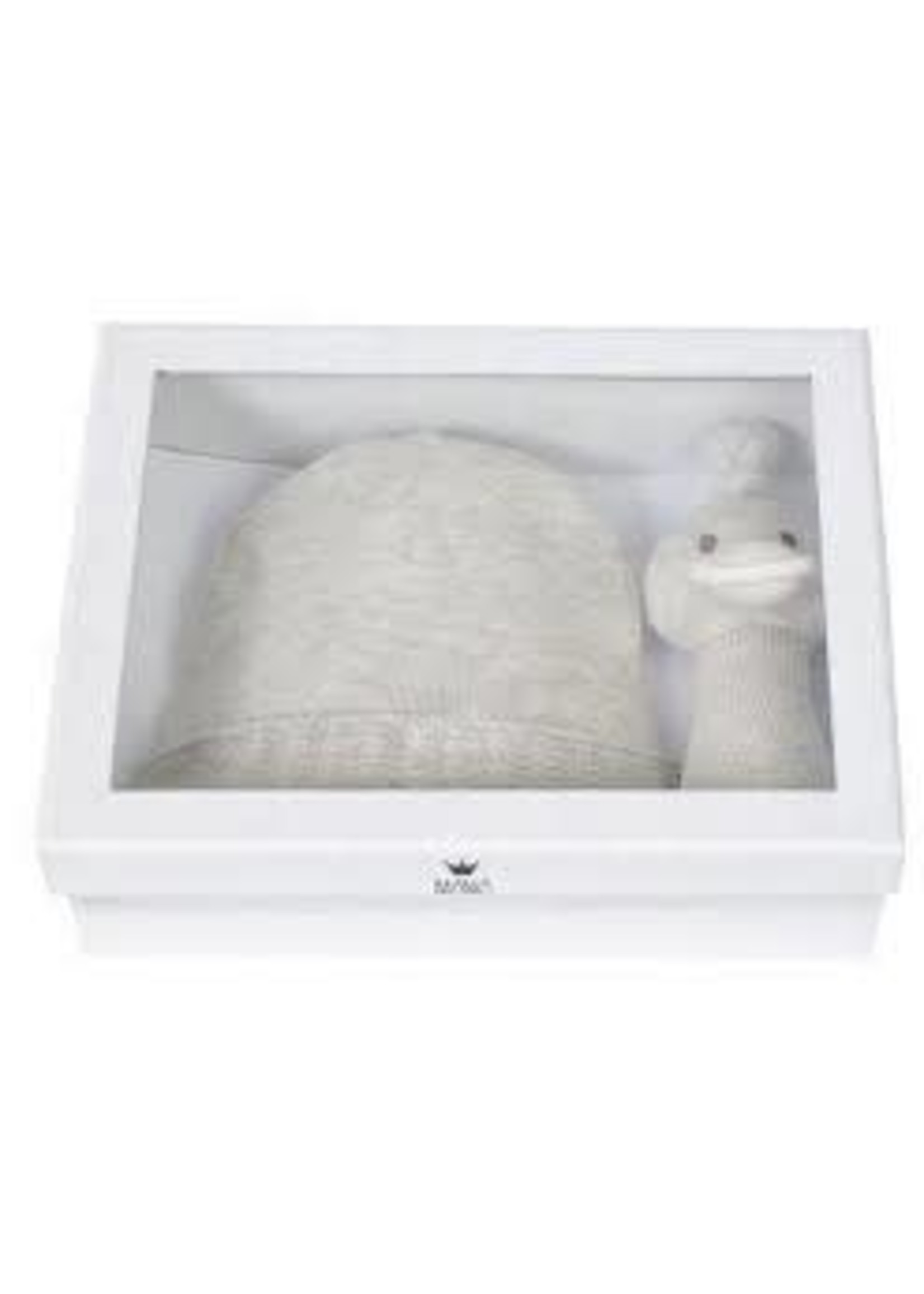 bambam BamBam giftbox knitted hat and duck rattle