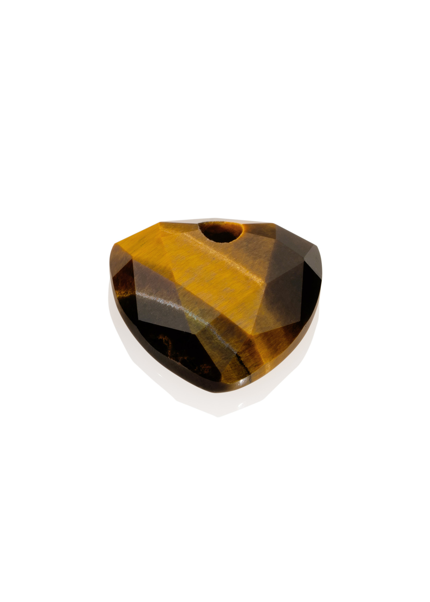 Sparkling Jewels Tiger Eye Trillion Cut Necklace Gemstones PENGEM09-TRI