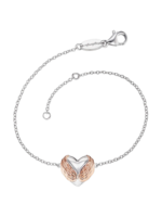 Engelsrufer Engelsrufer armband Heartwing rose zilver