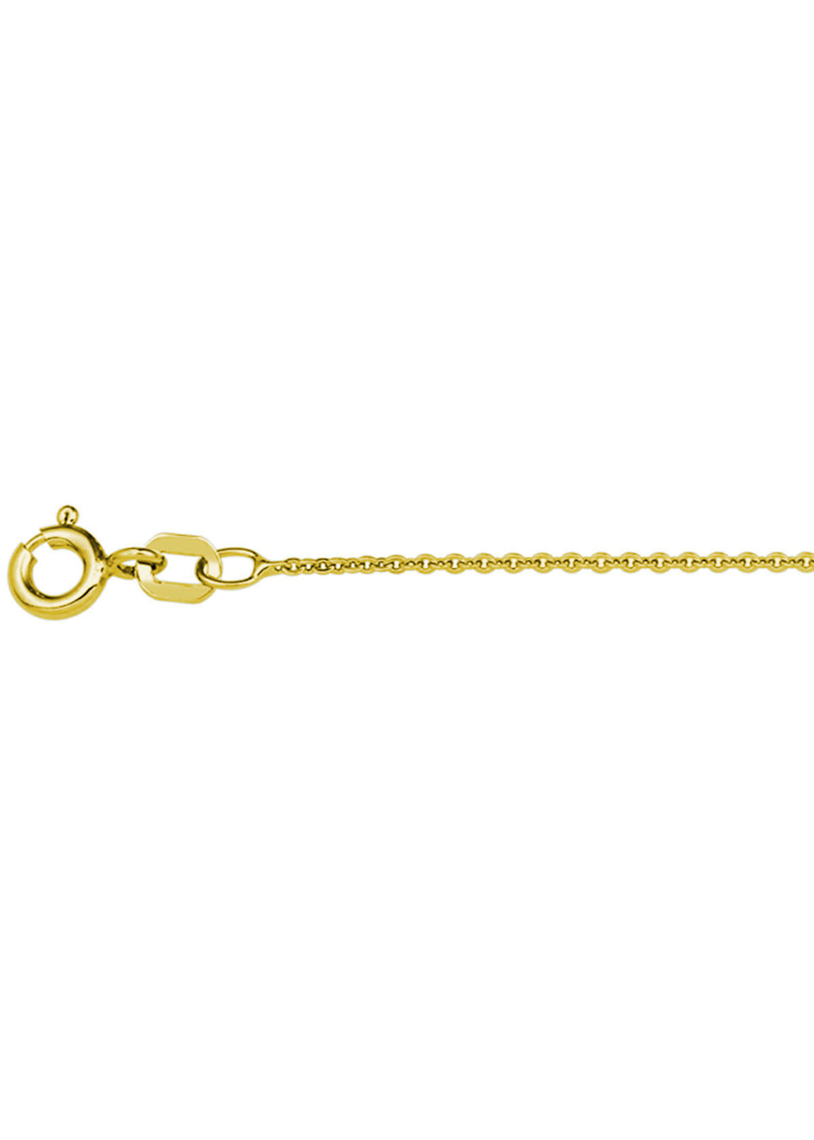 Cataleya jewels Zilveren verguld collier anker plat 1,2 mm 41 + 4 cm
