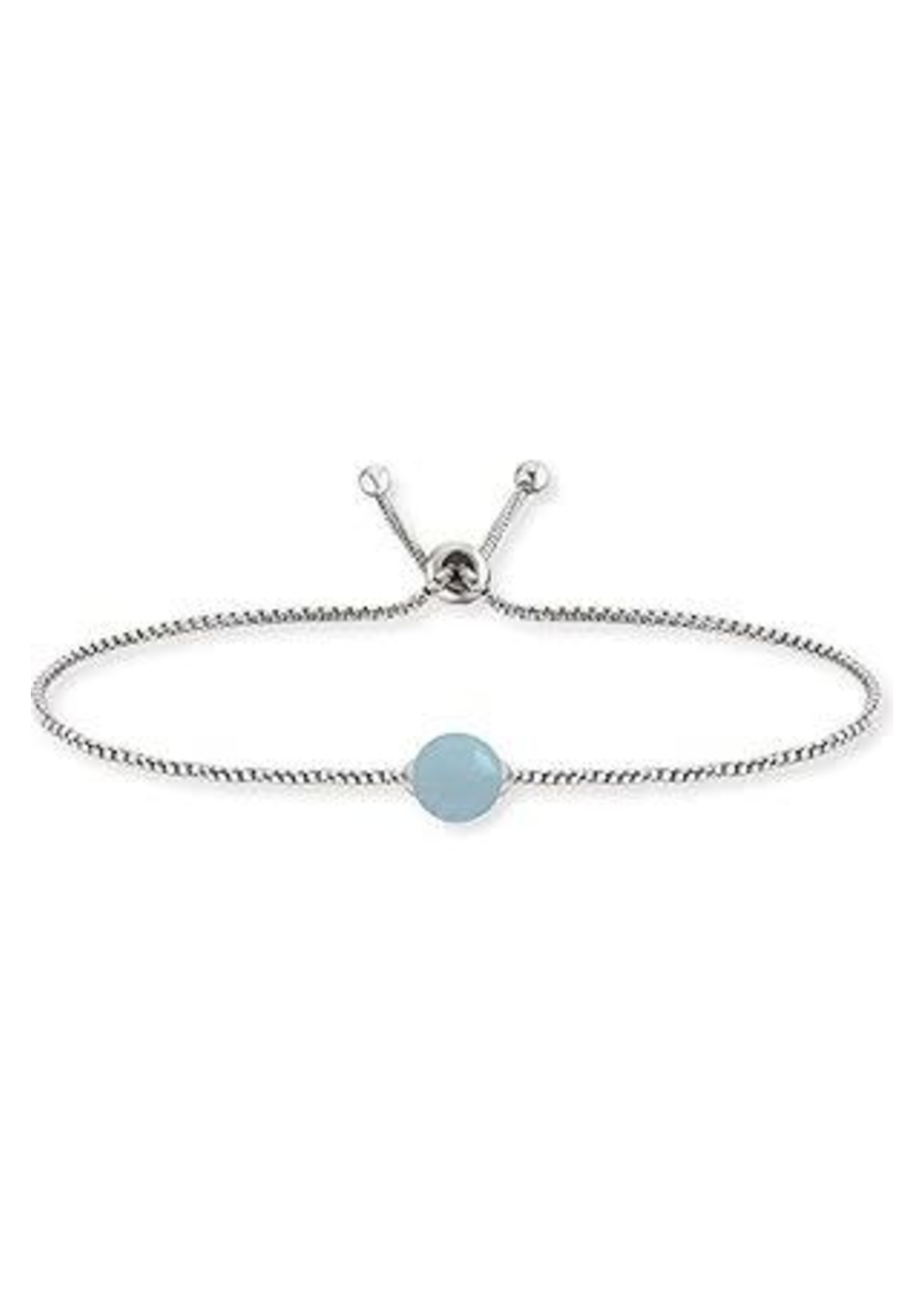 Engelsrufer Engelsrufer zilveren armband met blauwe agaat bol ERB-LILGEM-BA