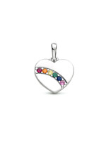 Cataleya jewels hanger hart regenboog zirkonia