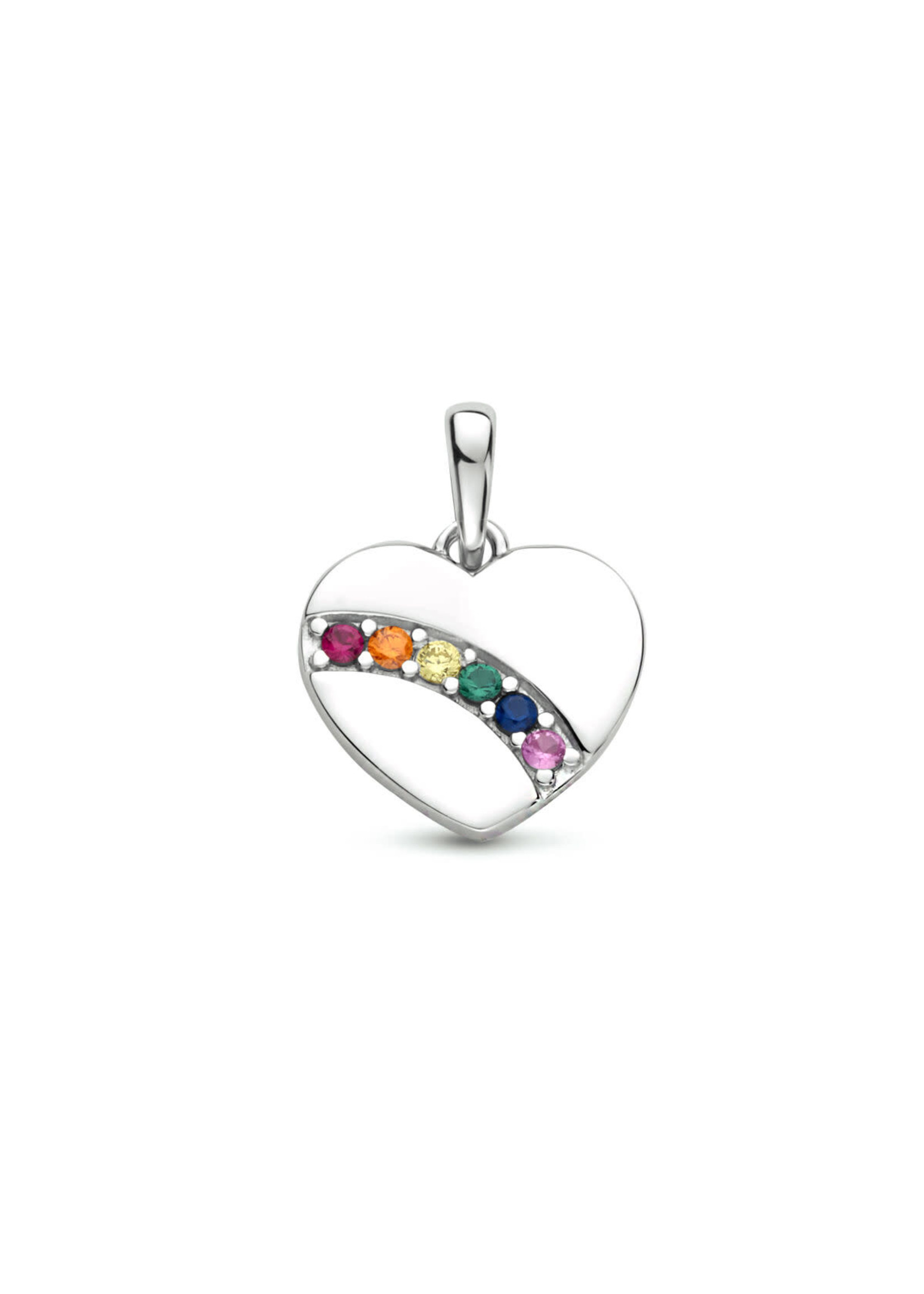 Cataleya jewels hanger hart regenboog zirkonia