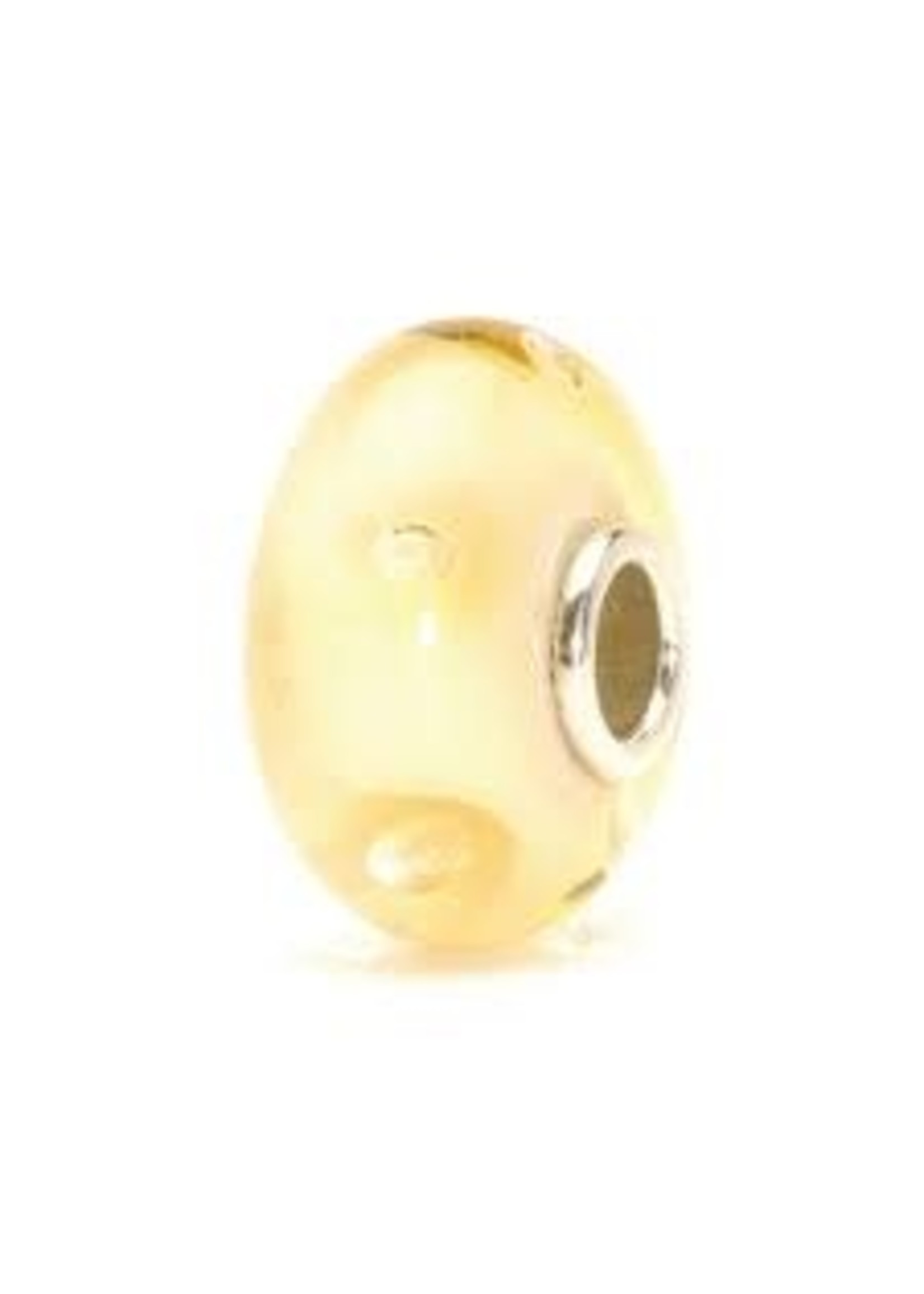 Trollbeads Trollbeads TGLBE-10015 kraal Beige Bubbles glas-zilver