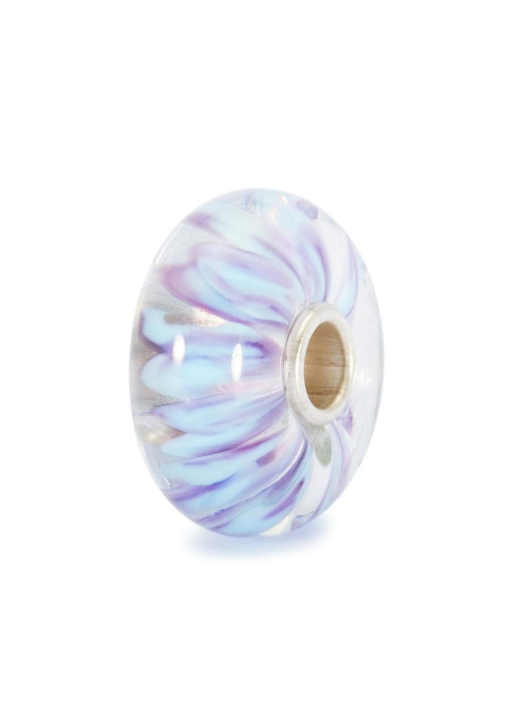 Trollbeads Trollbeads TGLBE-10098 kraal Witte Bloemblaadjes glas-zilver