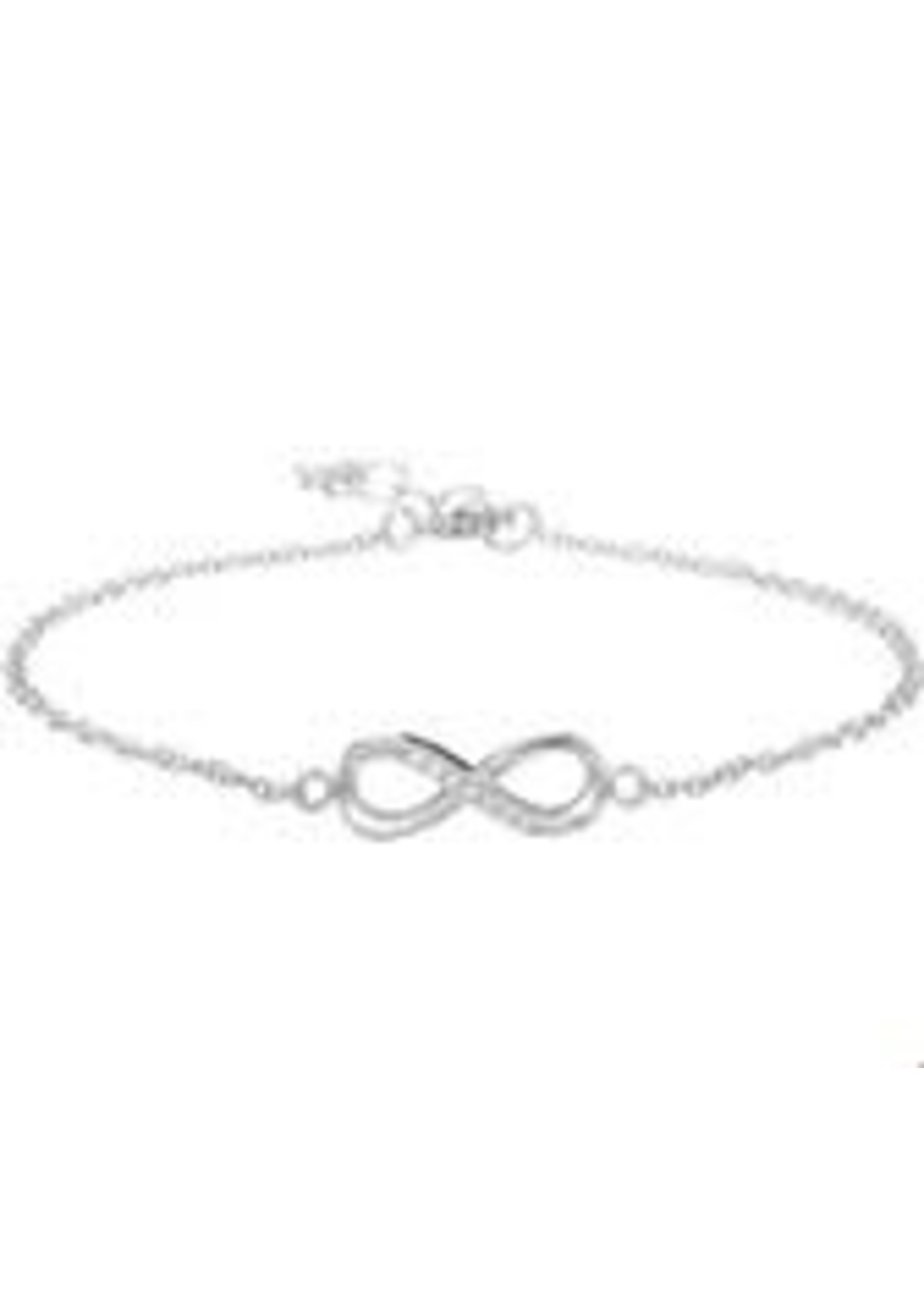 Cataleya jewels Zilver Gerhodineerde Armband infinity zirkonia 1 1318855 18 cm