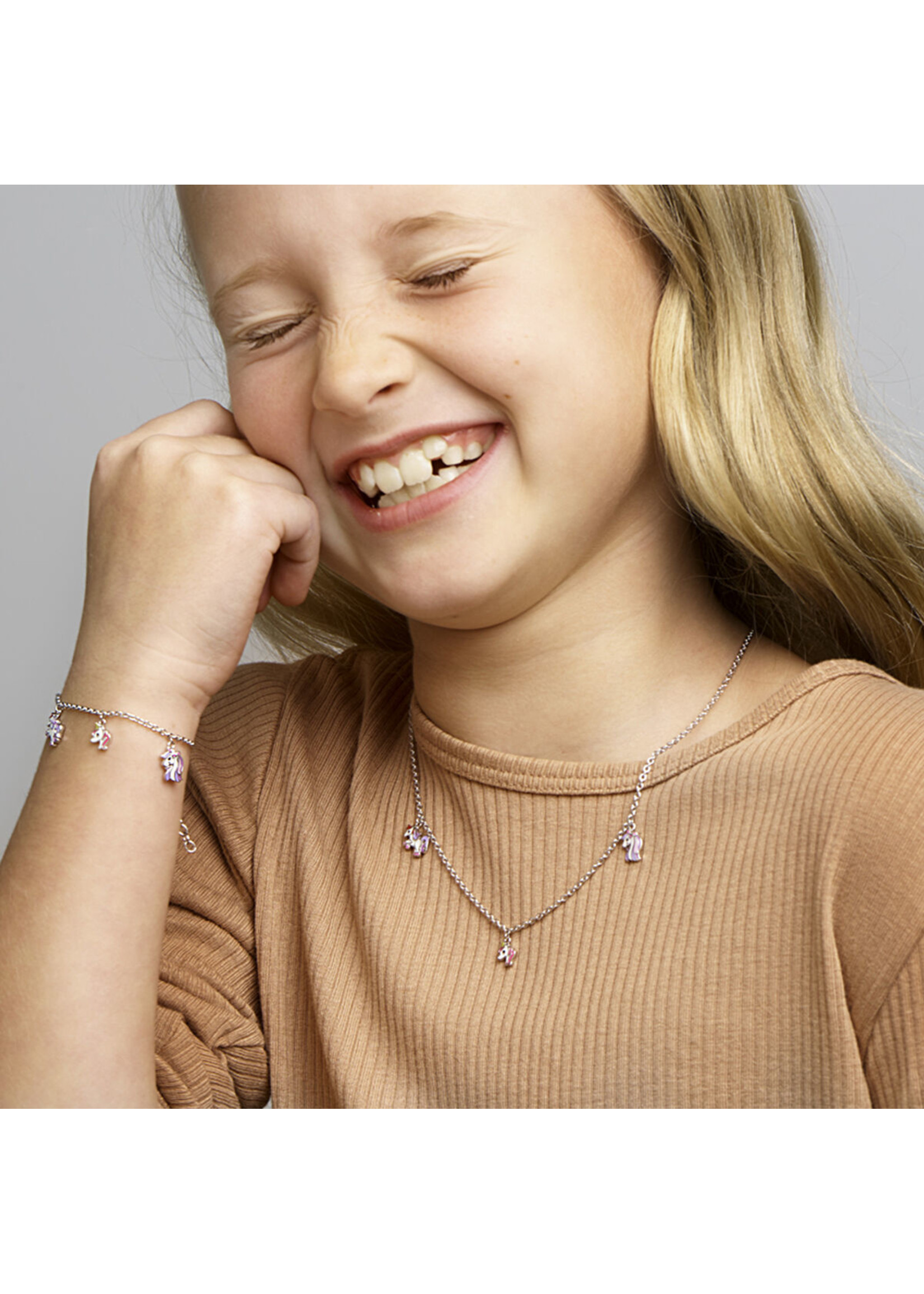 Cataleya jewels Armband Eenhoorn 1,8 mm 13 + 3 cm - Zilver