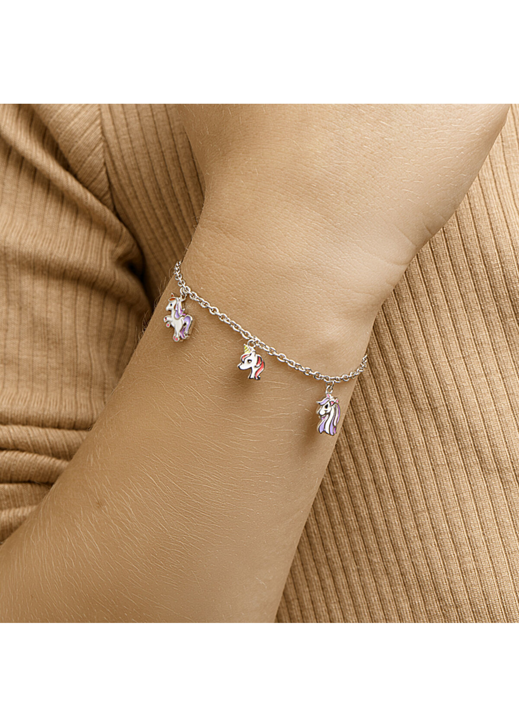 Cataleya jewels Armband Eenhoorn 1,8 mm 13 + 3 cm - Zilver