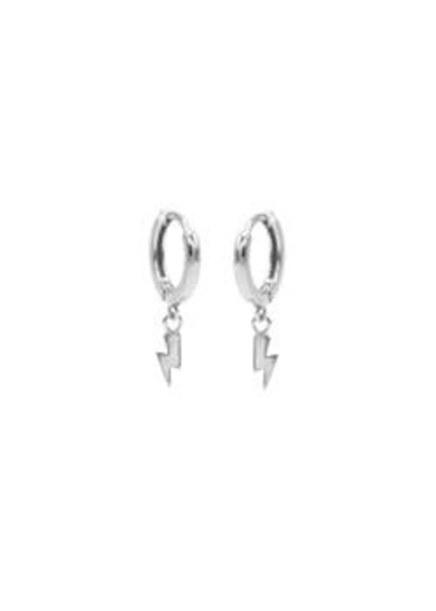 Karma Karma - Hinged Hoops Symbols Lightning Silver M1955hin