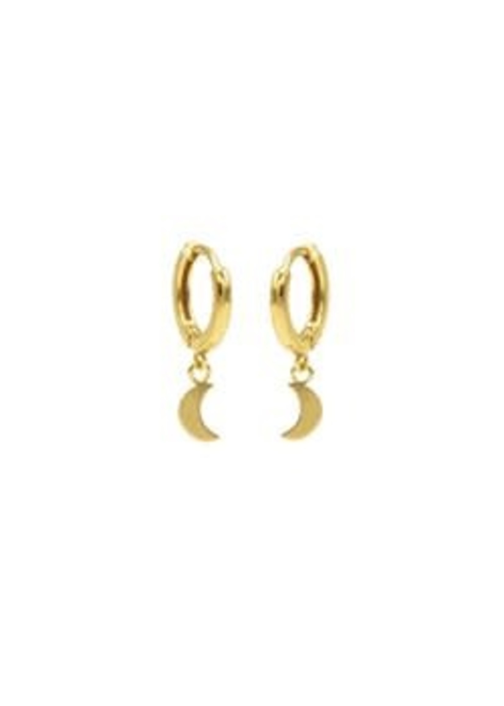 Karma Karma - Hinged Hoops Symbols Moon Gold M1912hin